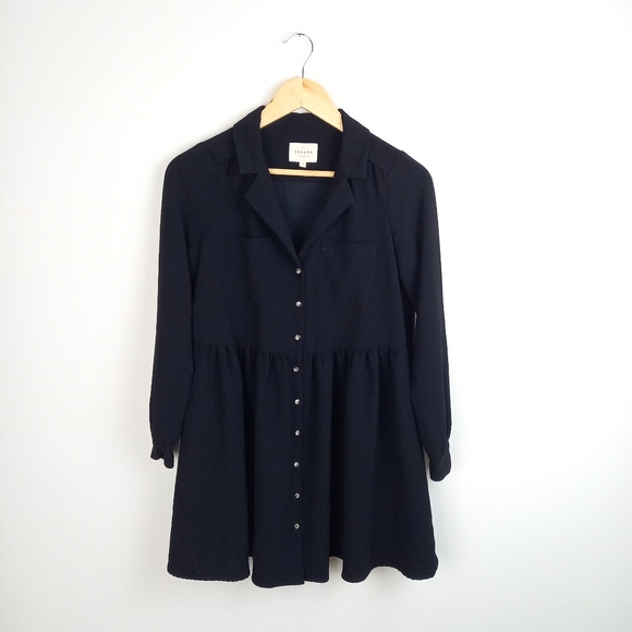 Sézane Aurora Mini Dress in Black EU 34 / UK 6 - Picture 5 of 12